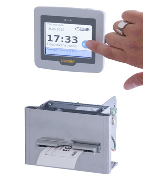 HMI GeBE-INDICO und Thermodrucker GeBE-COMPACT Plus