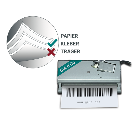 Cutter für Linerless Papier von GeBE entwickelt