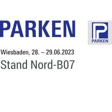 Wir stellen aus:
PARKEN Wiesbaden
28./29. Juni 2023
Halle NORD, Stand B07
_______________________________________
We exhibit:
PARKEN Wiesbaden
June 28/29, 2023
Hall NORD, Stand B07
_______________________________________
